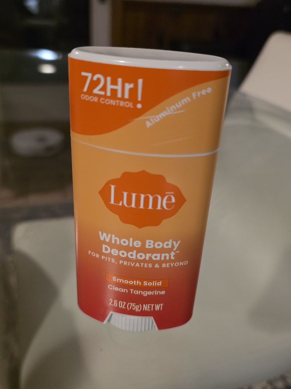 Lumē Whole Body Deodorant Stick in Orange (Clean Tangerine)